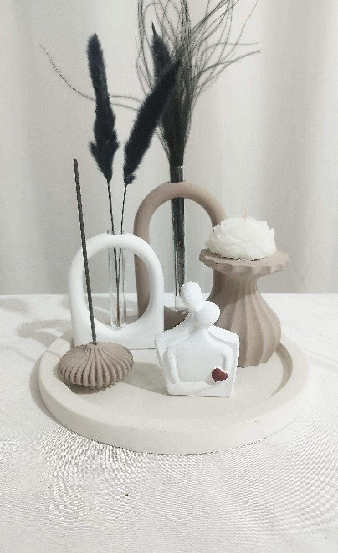 ست دکوری سفید نسکافه ای